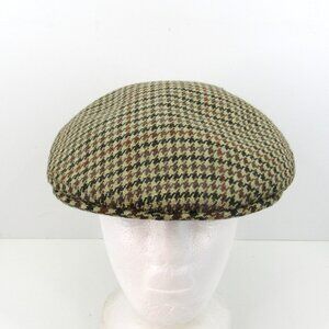 The Celebrated Warwick Caps London Brown Tweed 100% Wool Newsboy Cap Size 7 1/8